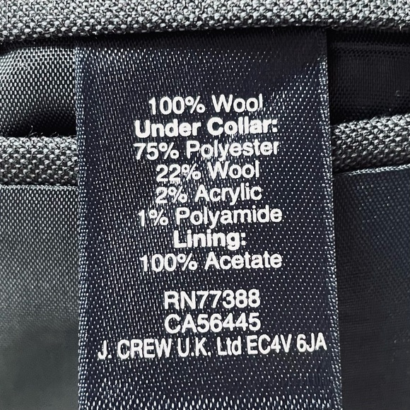 J. Crew Thompson Heathered Navy 100% Wool 38S Suit Jacket Sport Coat Flawed - Picture 8 of 13